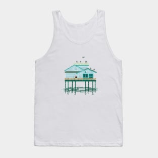 House on the Pier Pixel Art Tank Top